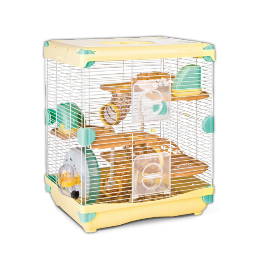Jaula Casa Sunny De Plástico Para Hamster Importada De 2 Pisos Equipada