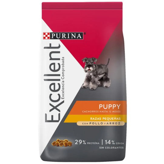 Alimento Purina Excellent Puppy Para Perros Cachorros De Razas Pequeñas Con Pollo Y Arroz