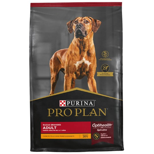 ALIMENTO PRO PLAN ADULT PARA PERROS ADULTOS DE RAZAS GRANDES OPTIHEALTH CON CARNE DE POLLO