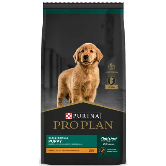 Alimento Pro Plan Puppy Para Perros Cachorros De Razas Medianas Optistart Con Carne De Pollo