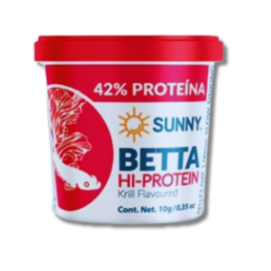 ALIMENTO SUNNY IMPORTADO BETTA HI- PROTEIN (42%) KRILL FLAVOURED 10g (by TROPICAL)