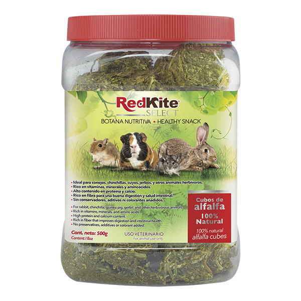 Comida Cubos De Alfalfa Para Roedores RedKite 500 Gr 4018