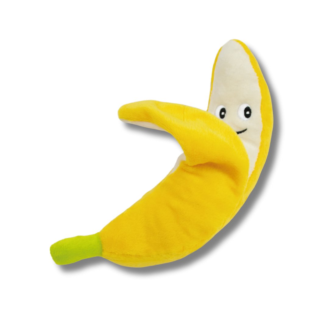 FLUFFY CHUMS JUGUETE DE PELUCHE CON SONIDO TIPO SQUEAKY ESTILO BANANA 23cm by SHARPAW