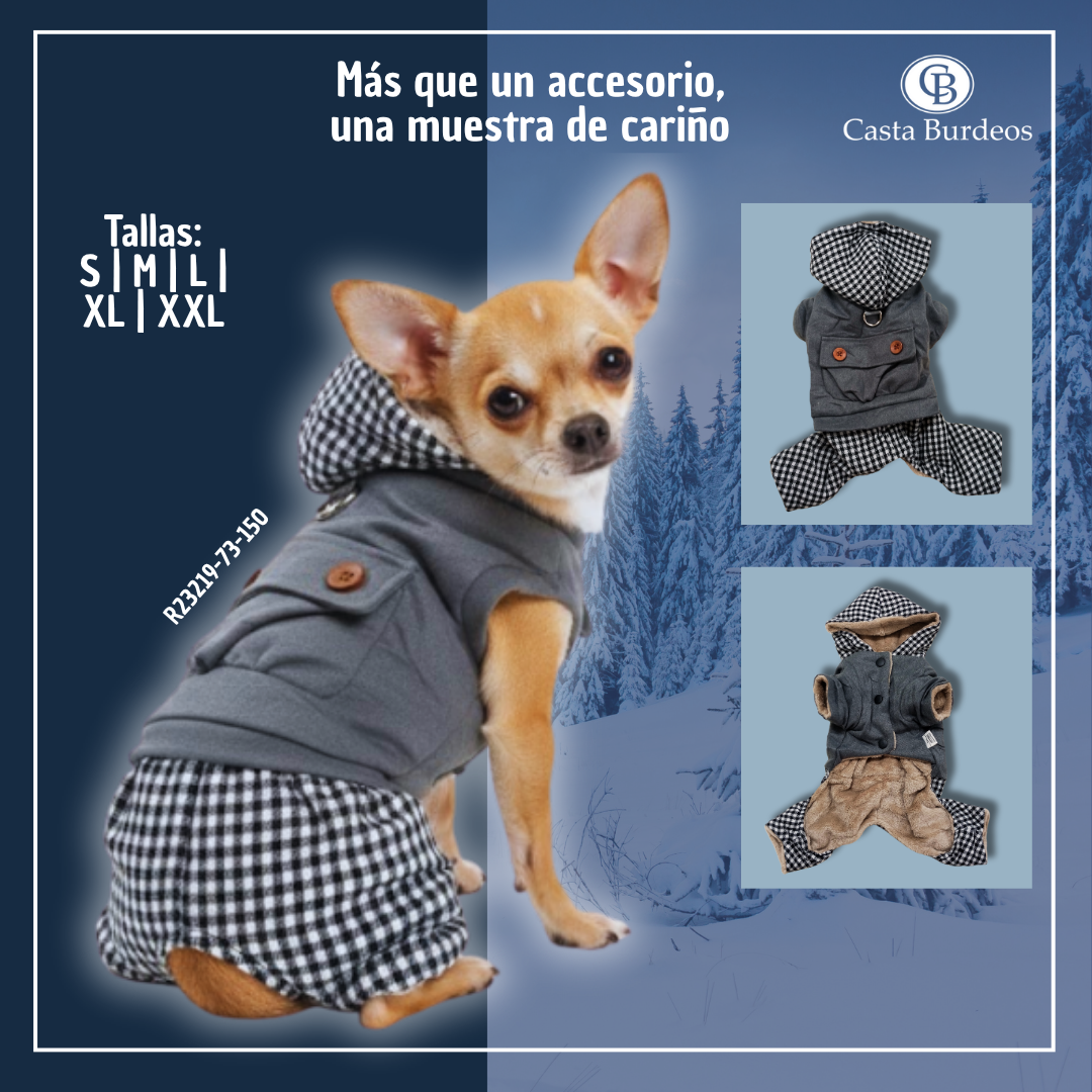 ROPA CON PANTALON CUADROS S GRIS