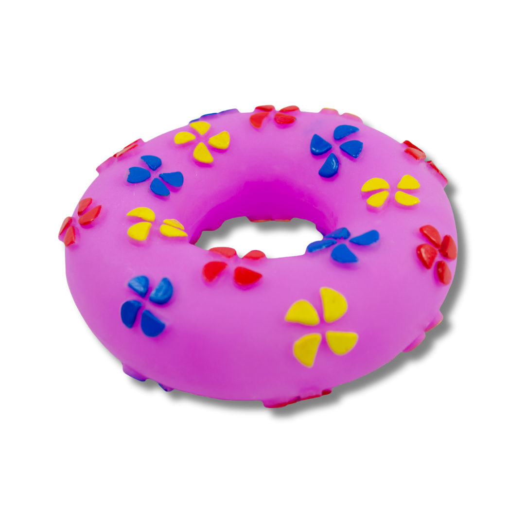 TINNY CHUMS DONA DE VINIL C/HUELLAS Y SONIDO TIPO SQUEAKY 11cm BY SHARPAW