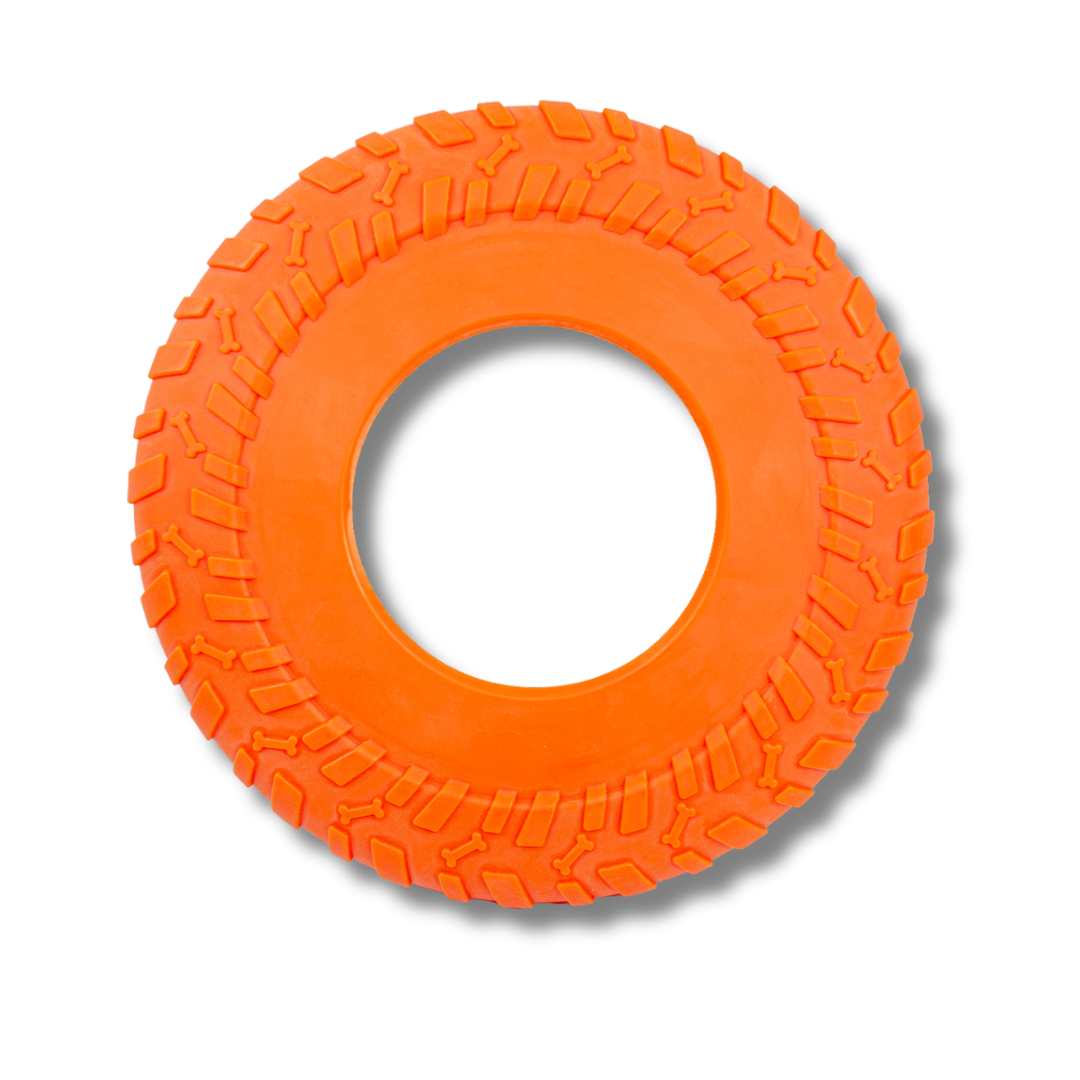 TINNY CHUMS FRISBEE DE GOMA TIPO ANILLO 10 25.5cm azul y naranja by SHARPAW