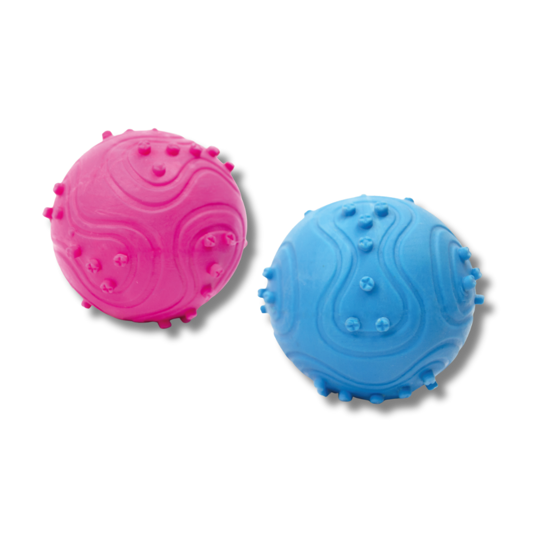 TINNY CHUMS PELOTA PICOS DE CAUCHO C/SONIDO VARIOS COLORES 6cm by SHARPAW