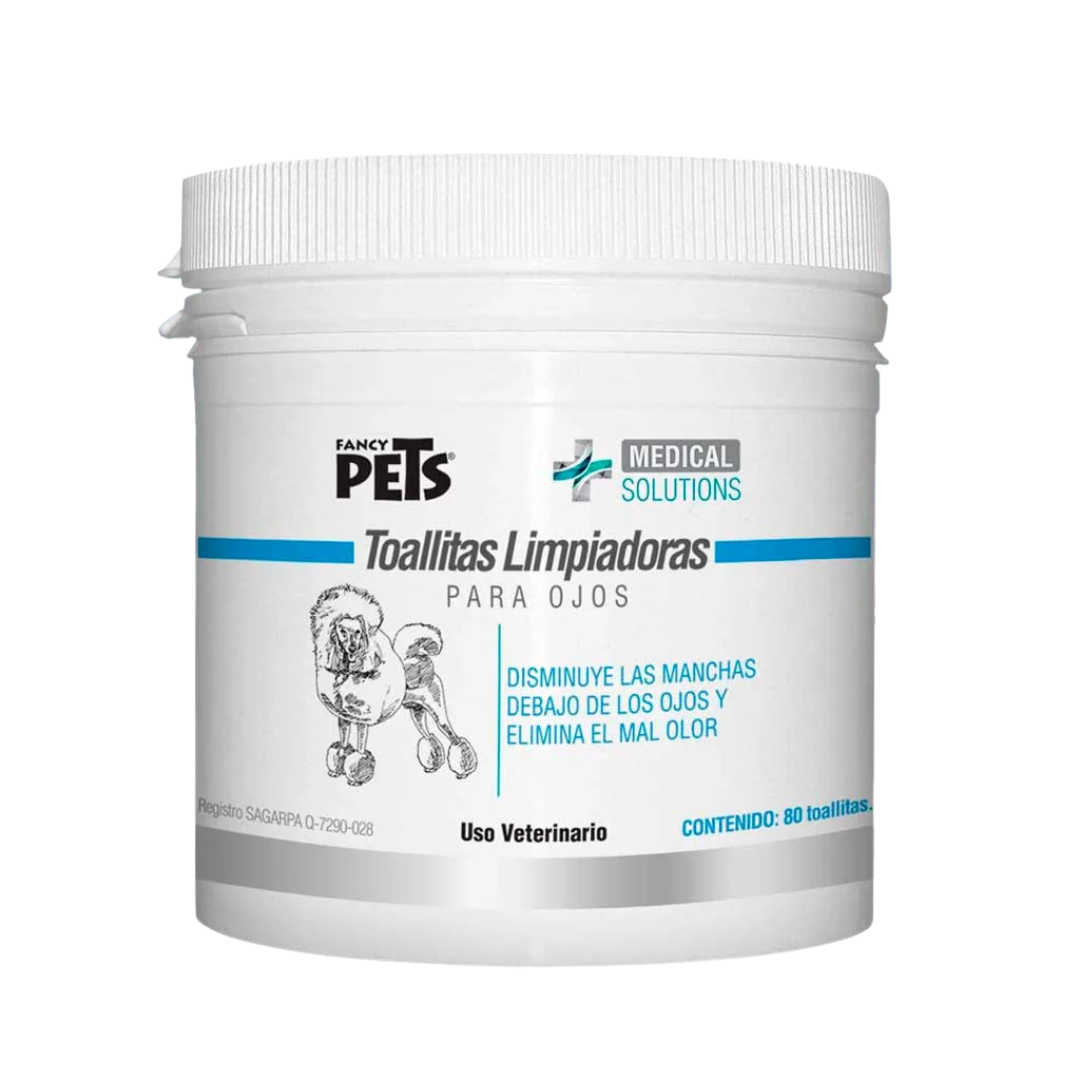 Toallitas Limpiadora De Ojos Para Mascotas Fancy Pets 80 Piezas
