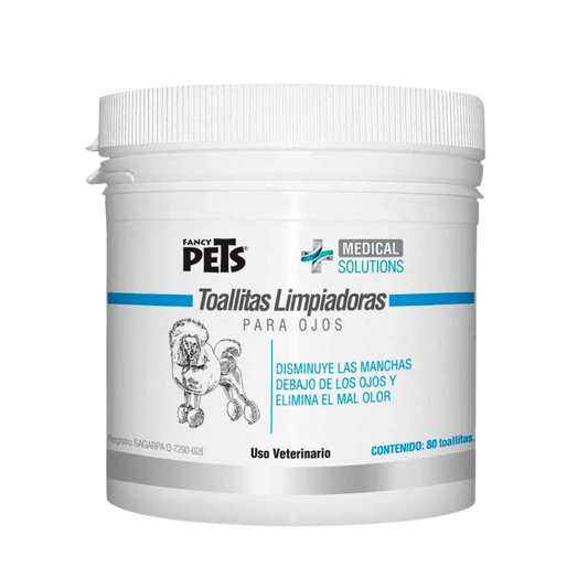 Toallitas Limpiadora De Ojos Para Mascotas Fancy Pets 80 Piezas