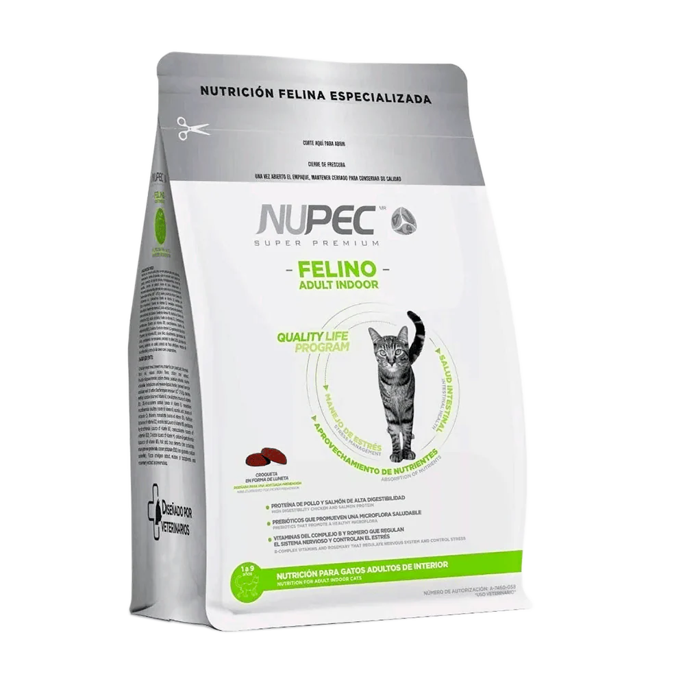 Alimento Croquetas Para Gatos Nupec Felino Adult Indoor