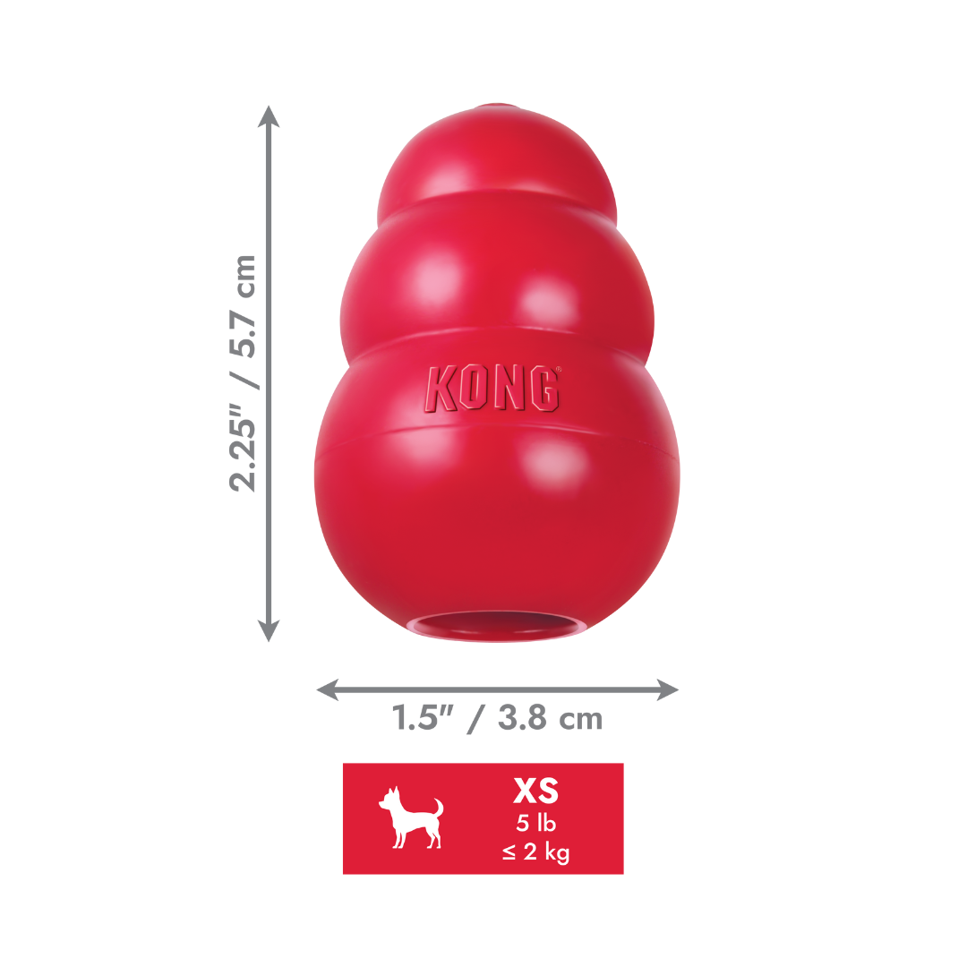 Juguete Mordedera Kong Classic De Goma Rojo Para Perros