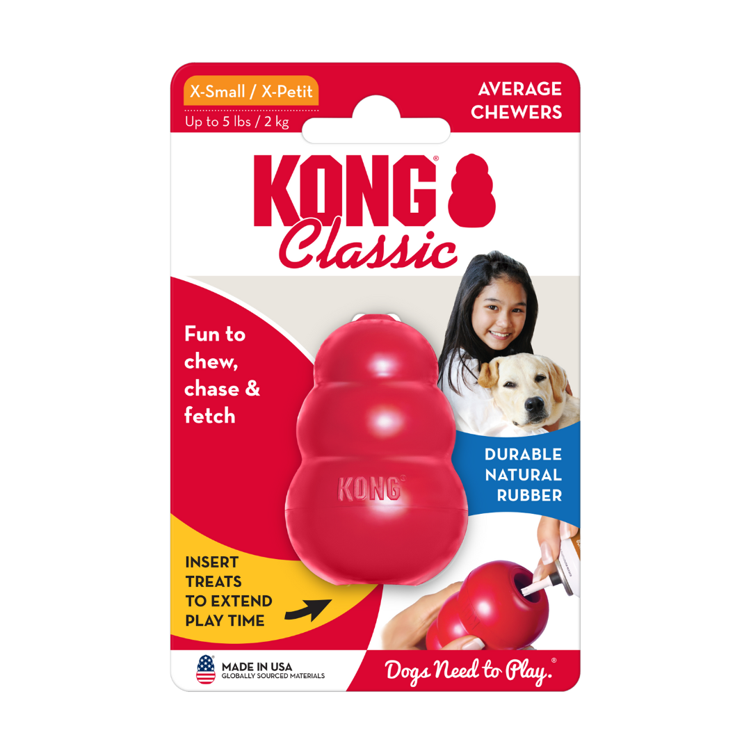 Juguete Mordedera Kong Classic De Goma Rojo Para Perros