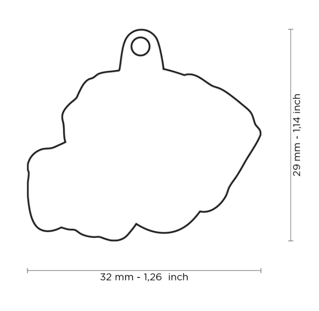 PLACA DE IDENTIFICACIÓN EN FORMA DE PERRO POINTER INGLÉS, GRABADO INCLUIDO