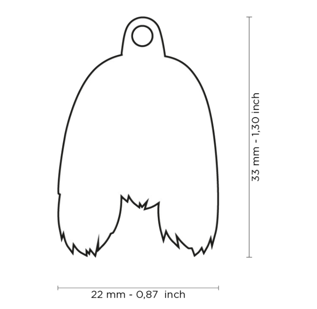 PLACA DE IDENTIFICACIÓN EN FORMA DE PERRO LHASA APSO, GRABADO INCLUIDO