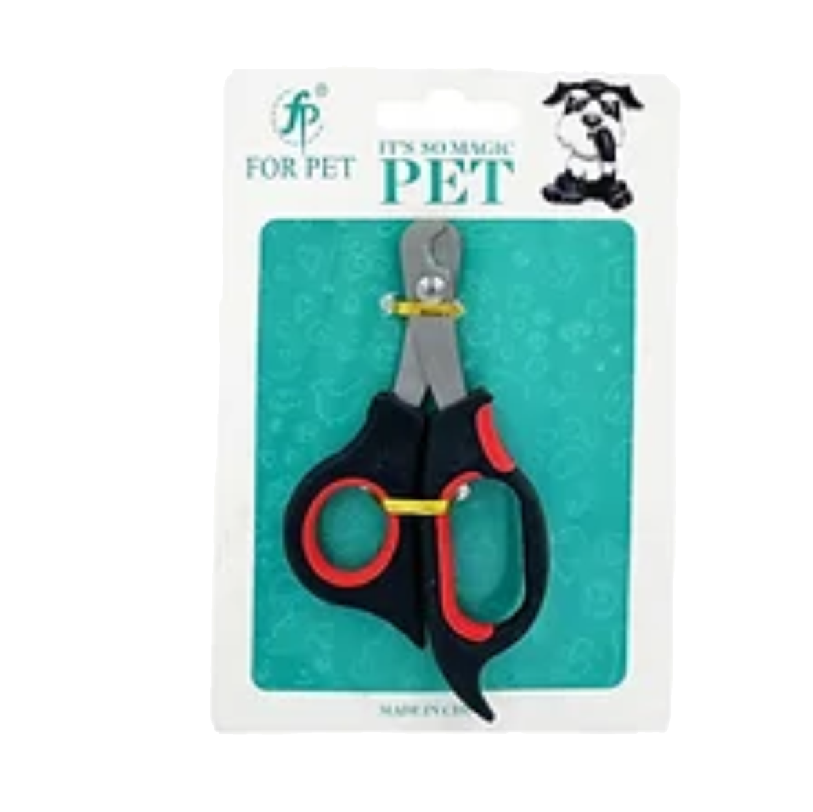 CORTAUÑAS DE ACERO INOXIDABLE, FOR PET, NEGRO C/ROJO