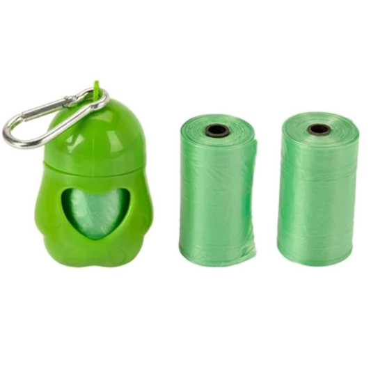 DISPENSADOR DE BOLSAS EN FORMA DE HUELLA CON 5 ROLLOS