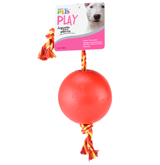 Juguete Bola Rellanable Flotante Con Cuerda Para Perro Fancy Pets (HASTA AGOTAR EXISTENCIAS)