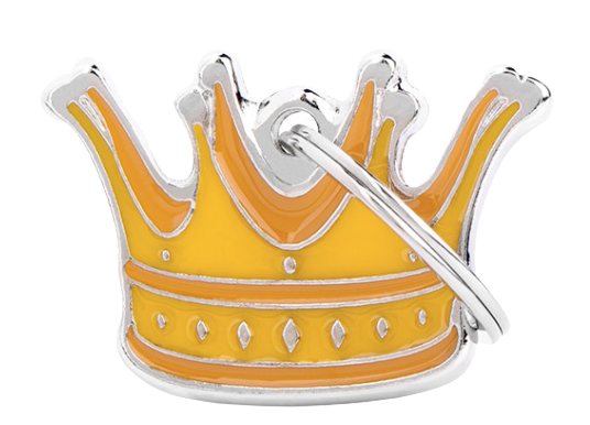 PLACA DE IDENTIFICACIÓN EN FORMA DE CORONA, GRABADO INCLUIDO