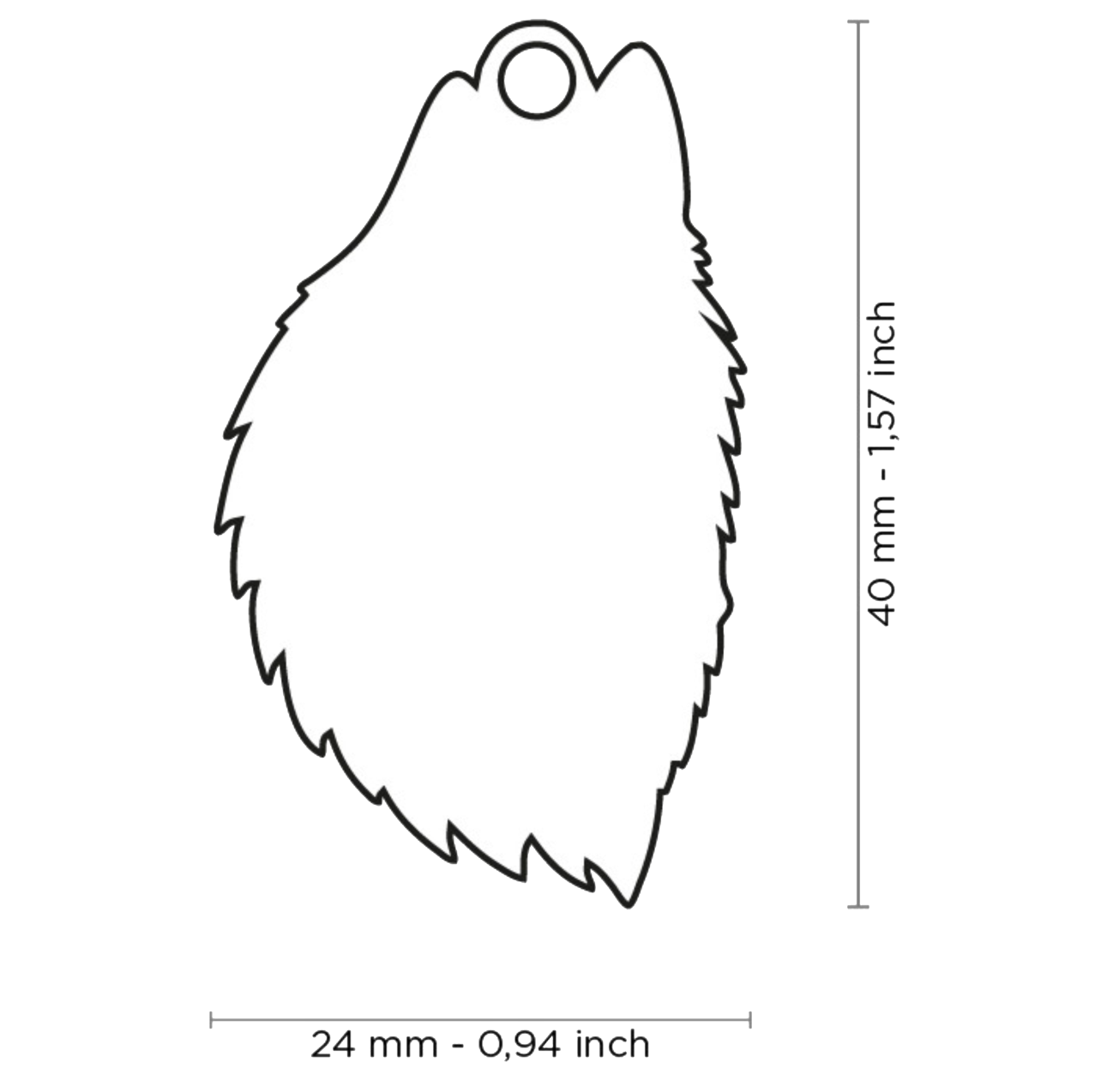 PLACA DE IDENTIFICACIÓN EN FORMA DE PERRO PASTOR BELGA, GRABADO INCLUIDO