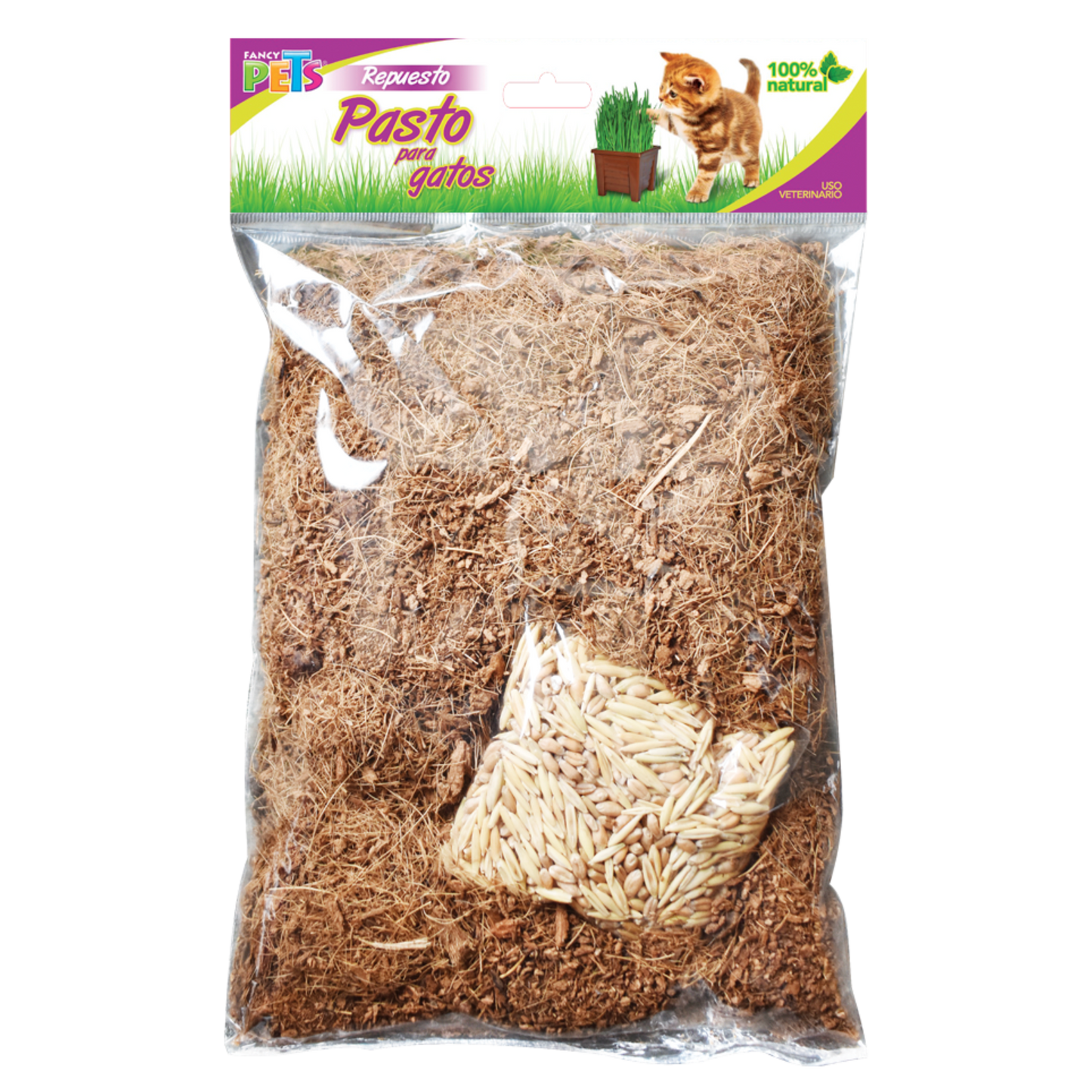 Repuesto De Pasto Semillas Y Sustrato Para Gatos Fancy Pets