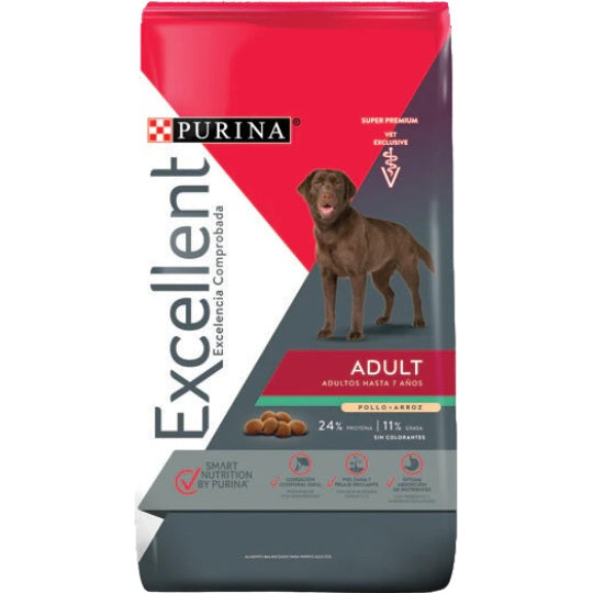 Alimento Purina Excellent Adult Para Perros Adultos Con Pollo Y Arroz