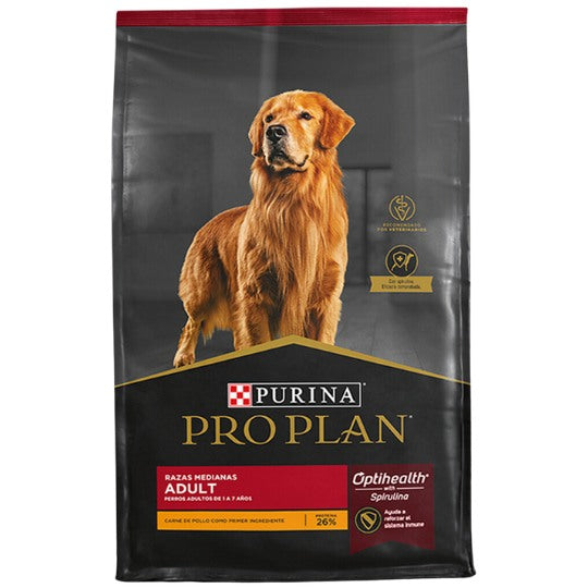 Alimento Pro Plan Adult Para Perros Adultos De Razas Medianas Optihealth Con Carne De Pollo
