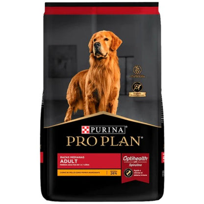 Alimento Pro Plan Adult Para Perros Adultos De Razas Medianas Optihealth Con Carne De Pollo