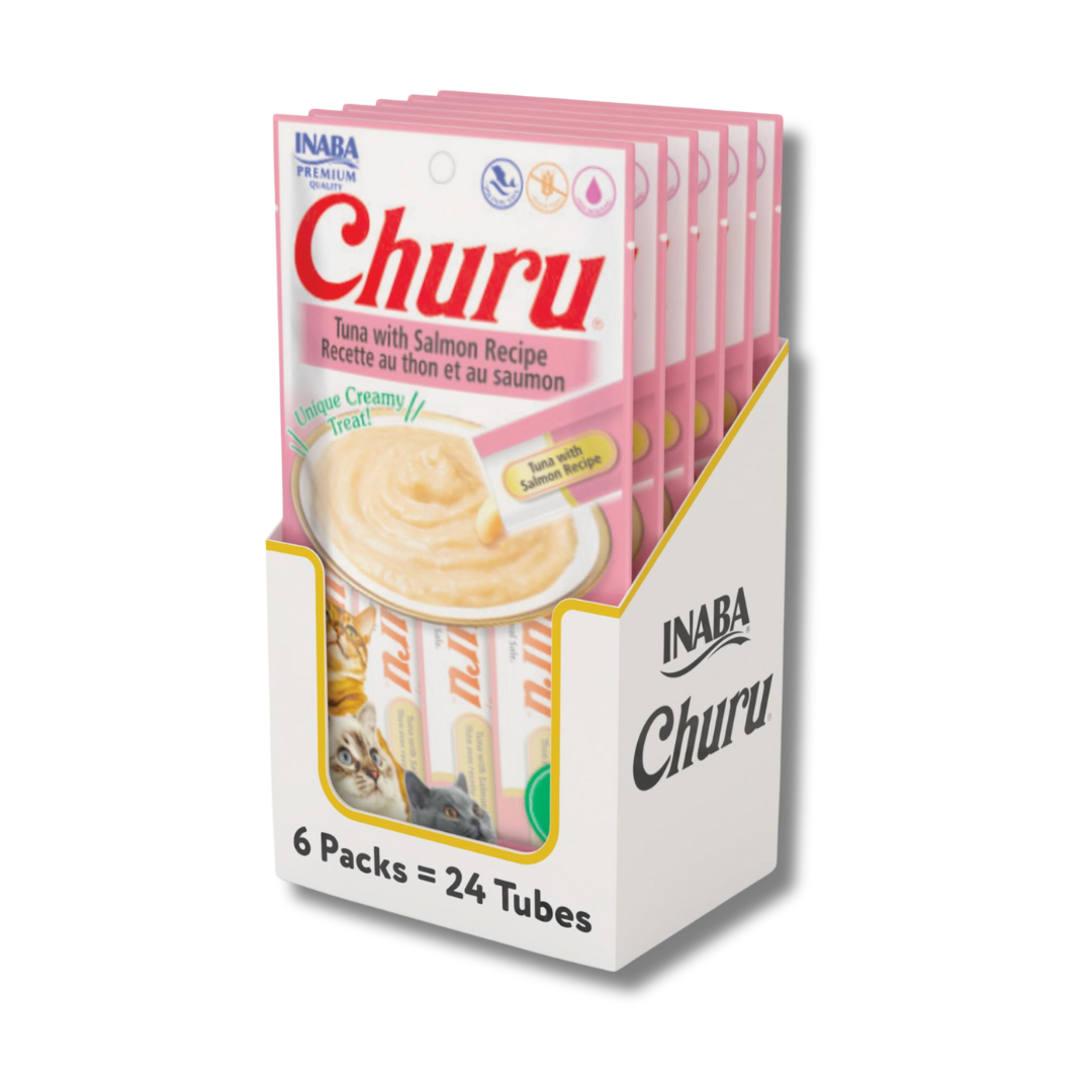 CAJA CHURU ATÚN Y SALMON (6 BOLSAS DE 4PZ)