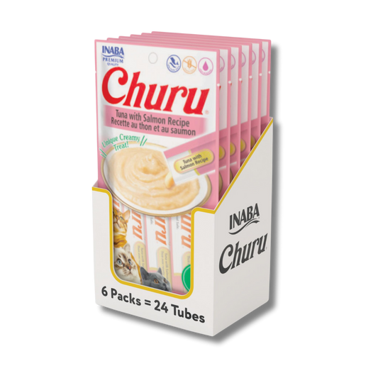 CAJA CHURU ATÚN Y SALMON (6 BOLSAS DE 4PZ)