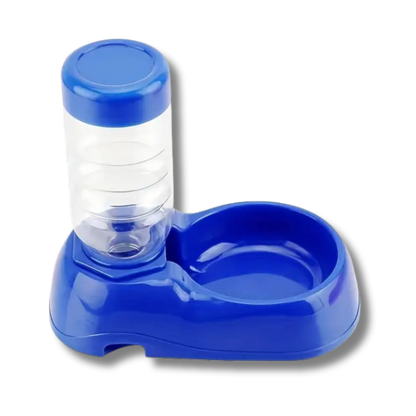 COMEDERO CON BOTELLA AZUL O ROJO