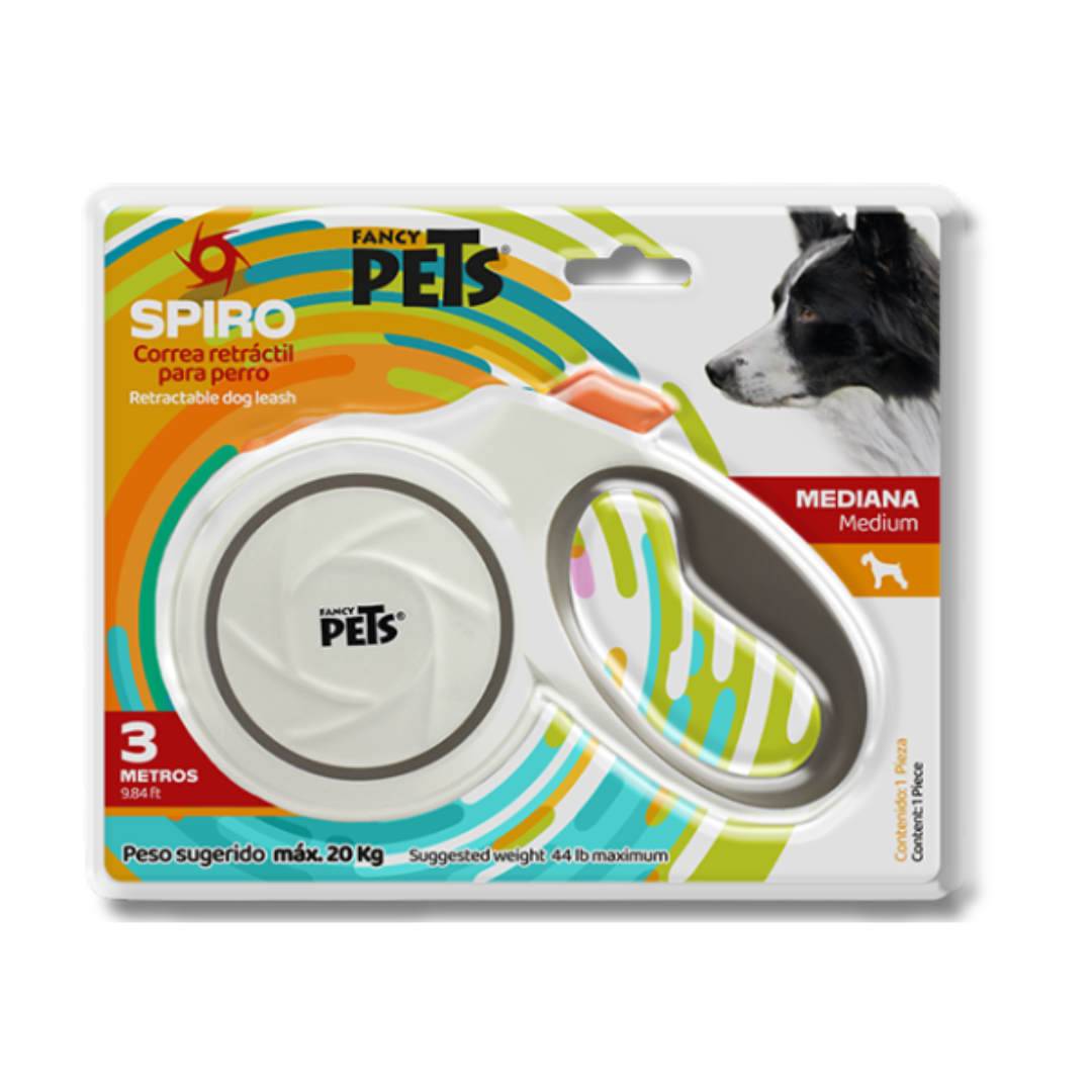 CORREA RETRACTIL SPIRO MED BLANCA