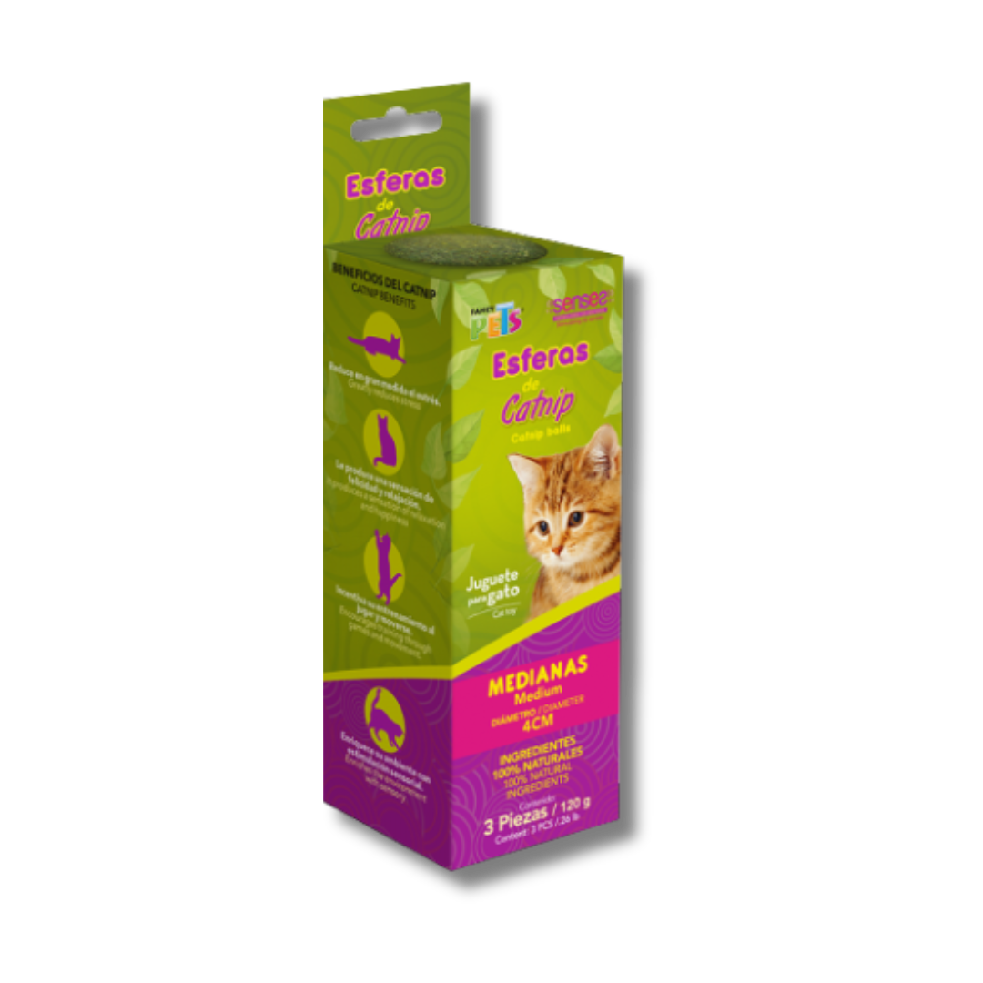 ESFERAS DE CATNIP MED 3 PZ