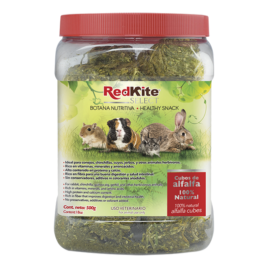 Comida Cubos De Alfalfa Para Roedores RedKite 500 Gr 4018