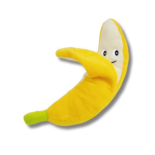 FLUFFY CHUMS JUGUETE DE PELUCHE CON SONIDO TIPO SQUEAKY ESTILO BANANA 23cm by SHARPAW