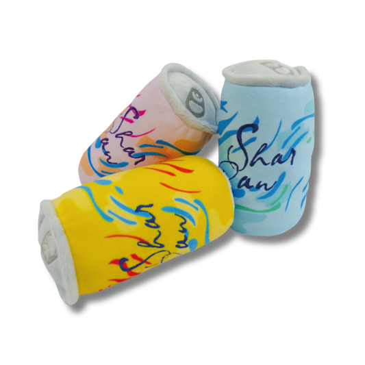 FLUFFY CHUMS JUGUETE DE PELUCHE CON SONIDO TIPO SQUEAKY ESTILO LATA REFRESCO 13cm by SHARPAW