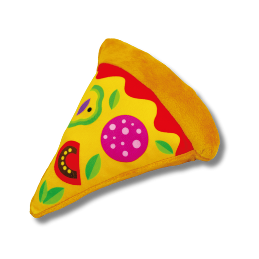 FLUFFY CHUMS JUGUETE DE PELUCHE CON SONIDO TIPO SQUEAKY ESTILO PIZZA 17cm by SHARPAW