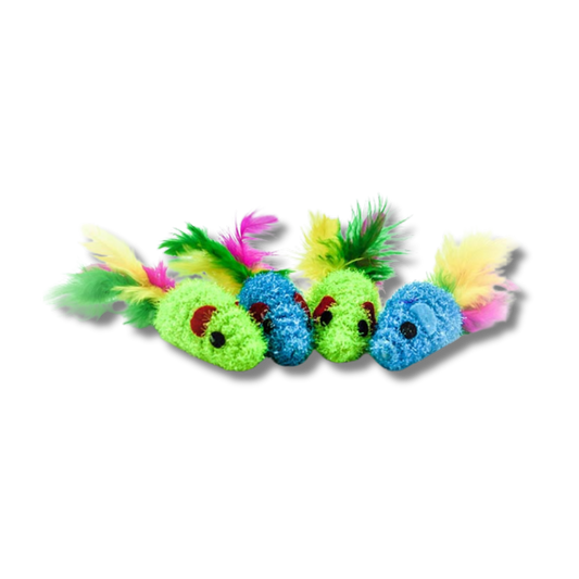 JUGUETE PARA GATO PAWFFY  RATONCITOS  COLORES 3764