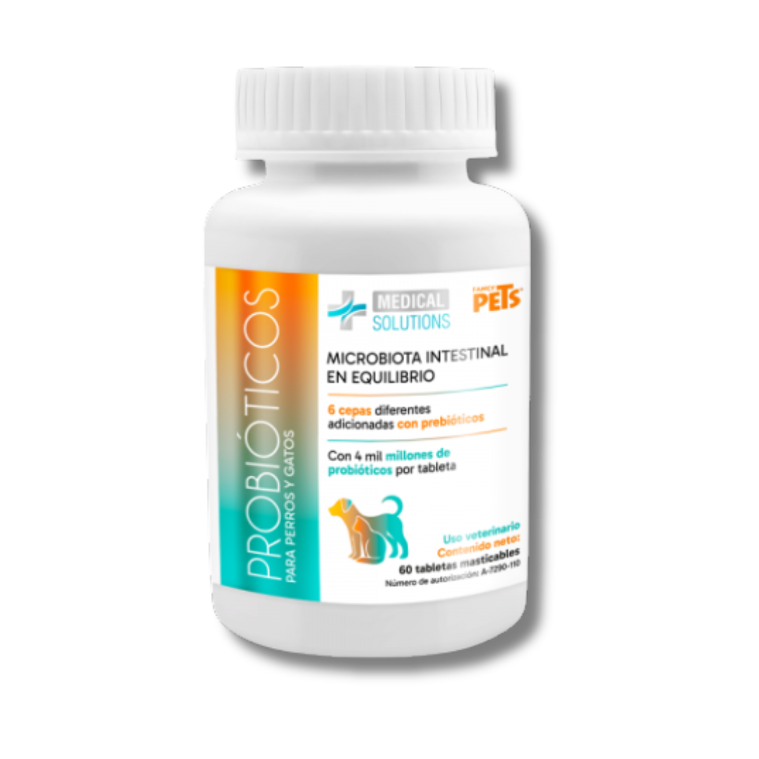 MS PROBIOTICOS TABLETAS MASTICABLES P/PERROS Y GATOS 60 TAB