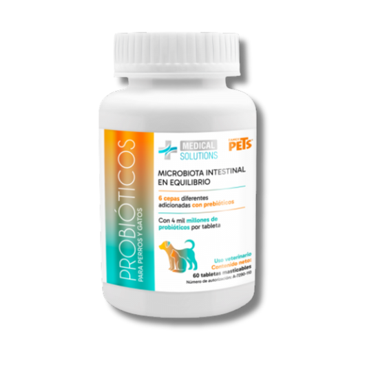 MS PROBIOTICOS TABLETAS MASTICABLES P/PERROS Y GATOS 60 TAB