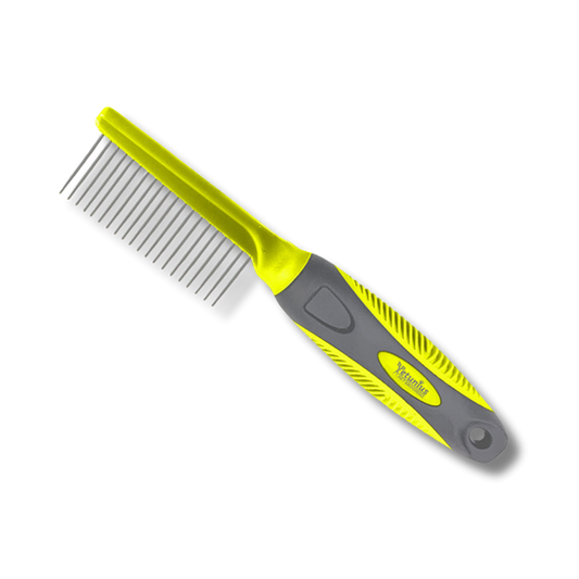 PEINE METALICO CON MANGO ANTIDERRAPANTE PETUNIUS by SUNNY CON PUNTAS FIJAS DE 20 DIENTES pelo largo y pelo corto