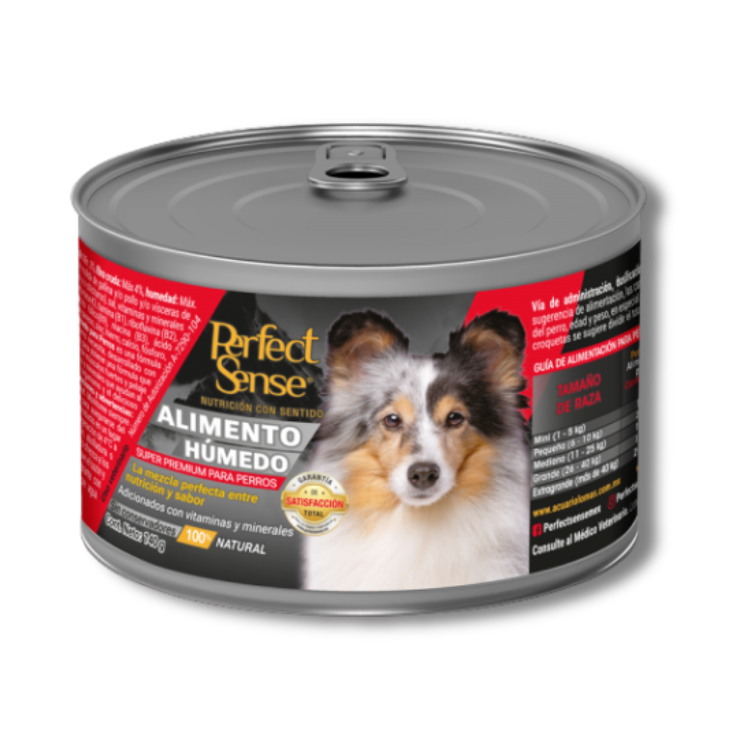 PERFECT SENSE LATA PARA PERRO 140 GR  6 PZAS