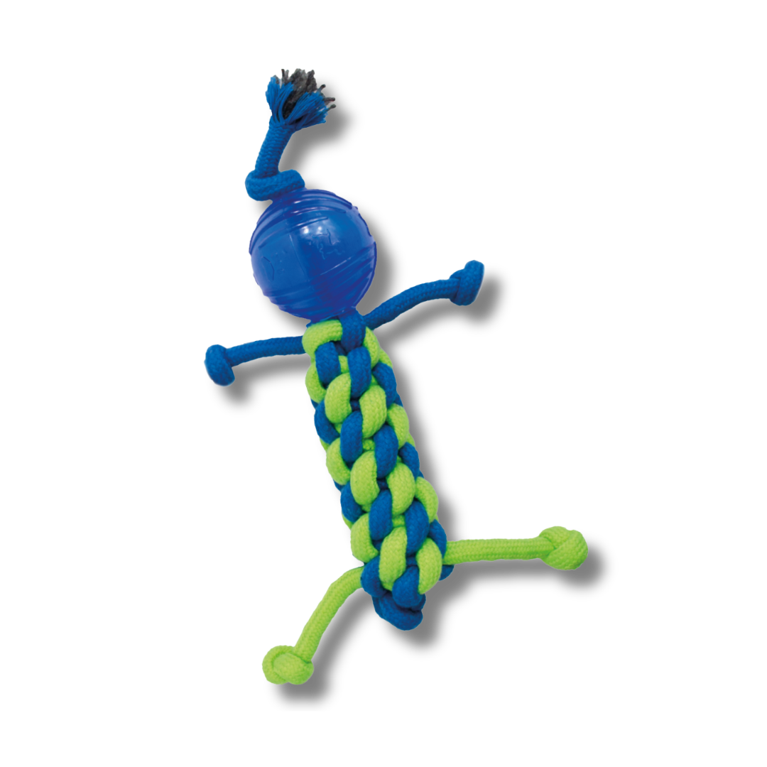 ROPY CHUMS JUGUETE DE HILO MUNIECO TRENZADO AZUL C/PELOTA PLASTICO 8 by SHARPAW