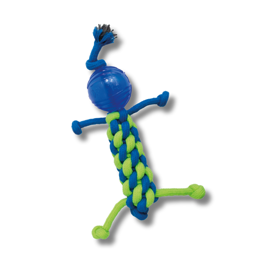 ROPY CHUMS JUGUETE DE HILO MUNIECO TRENZADO AZUL C/PELOTA PLASTICO 8 by SHARPAW