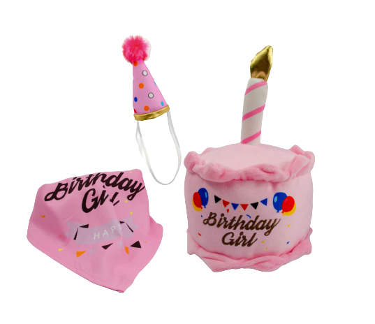 Set De Peluche Happy Birthday Con Sonido Sharpaw Para Mascotas