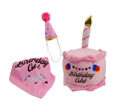 Set De Peluche Happy Birthday Con Sonido Sharpaw Para Mascotas