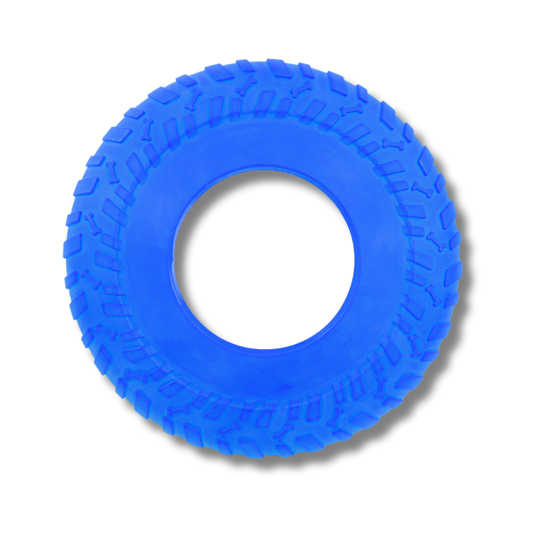 TINNY CHUMS FRISBEE DE GOMA TIPO ANILLO 10 25.5cm azul y naranja by SHARPAW