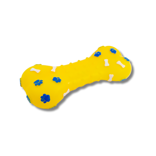 TINNY CHUMS HUESO DE VINIL C/FIGURAS Y SONIDO TIPO SQUEAKY 16.5cm BY SHARPAW