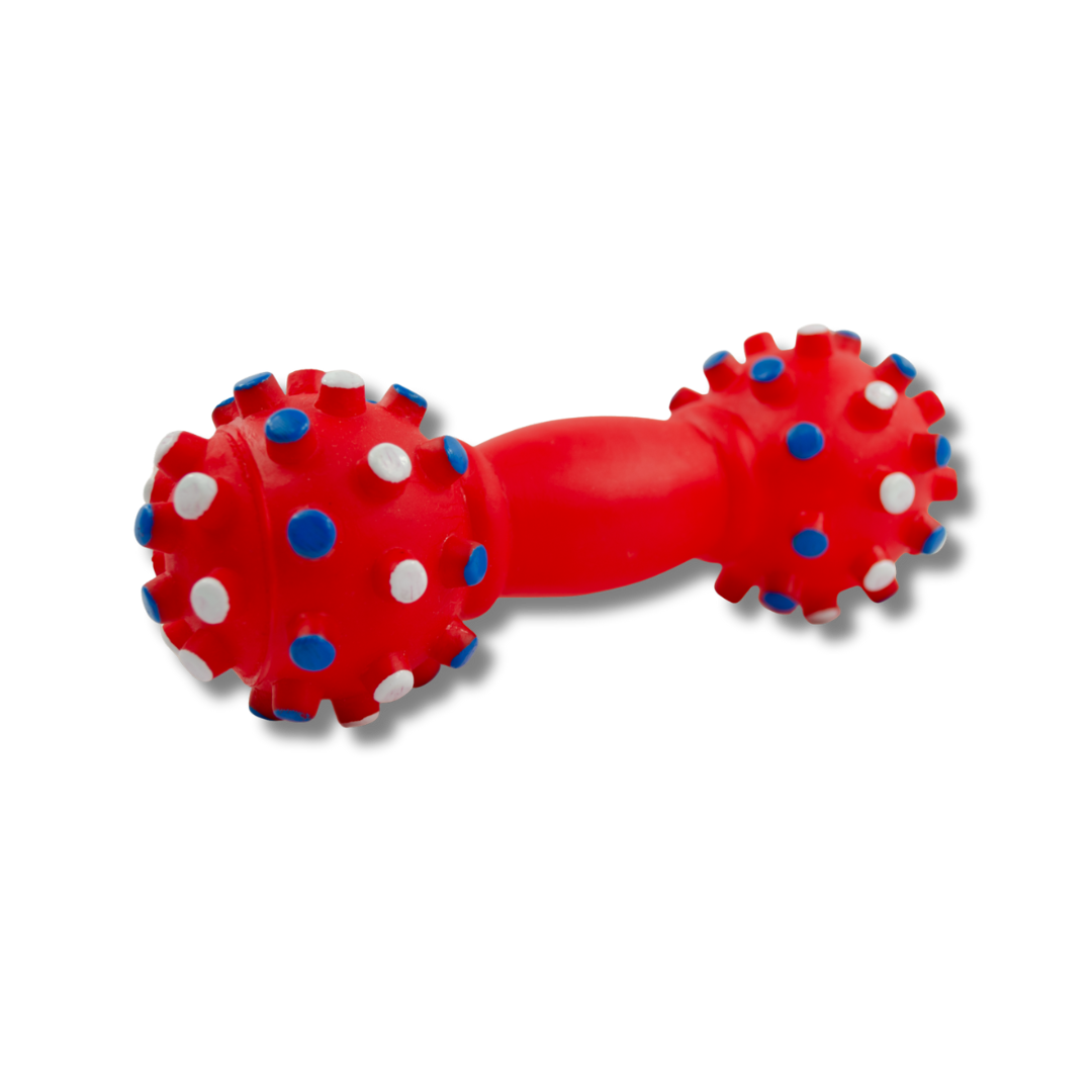 TINNY CHUMS MANCUERNA DE VINIL C/PICOS Y SONIDO TIPO SQUEAKY 15.8cm BY SHARPAW