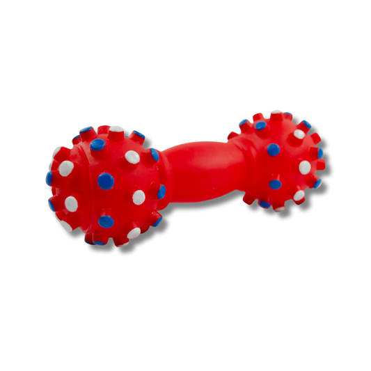 TINNY CHUMS MANCUERNA DE VINIL C/PICOS Y SONIDO TIPO SQUEAKY 15.8cm BY SHARPAW