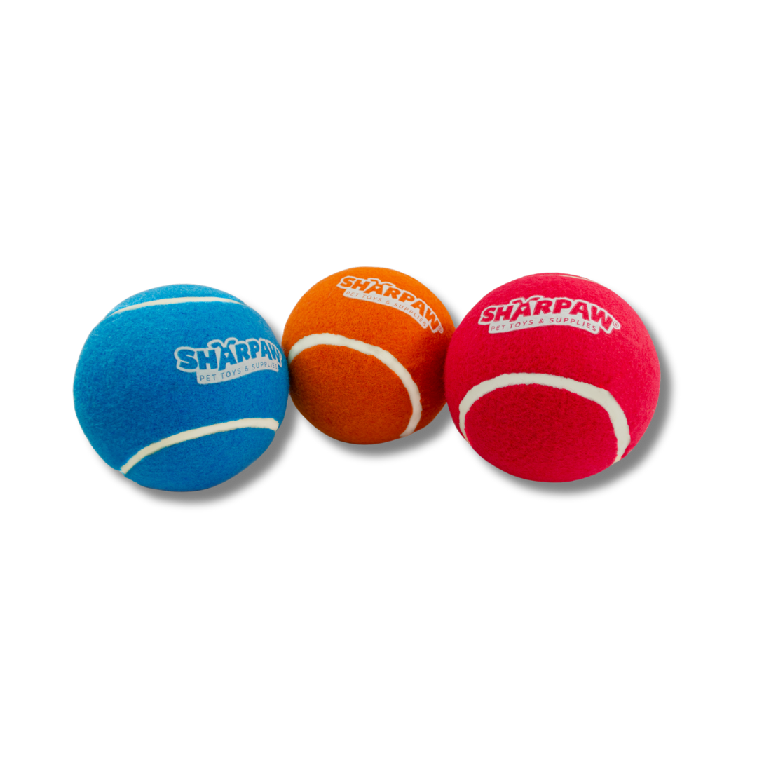 TINNY CHUMS PELOTA TENNIS GRANDE VARIOS COLORES 3  S/SONIDO BY SHARPAW
